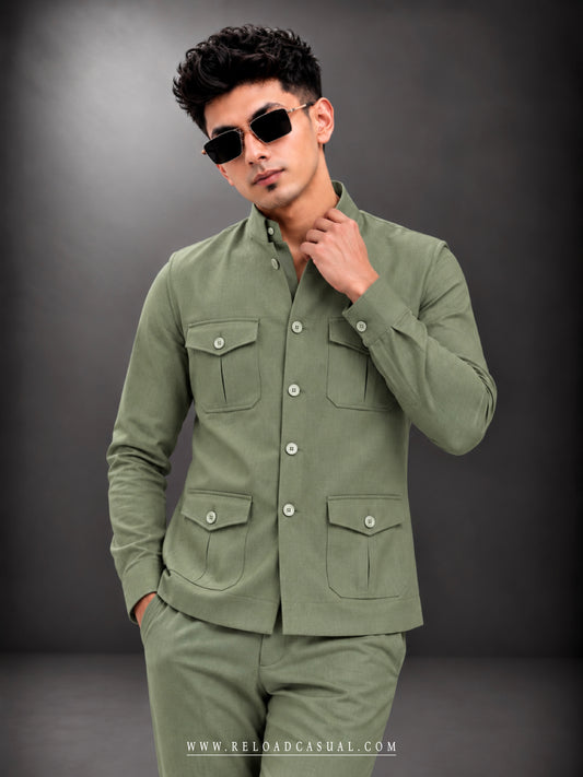 Men's Three Pic Safari Style Bootcut Set