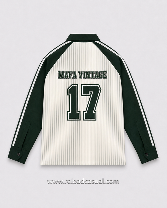 Raceway 17 Boxy Fit Full Zip Collar Shirt