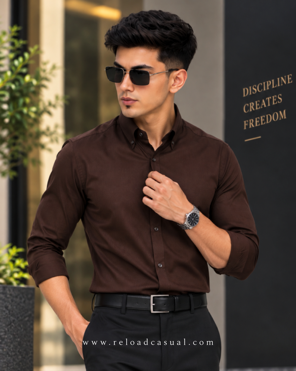 Soft Dobby Imp Shirt + Lachka Stretch Bootcut Pants