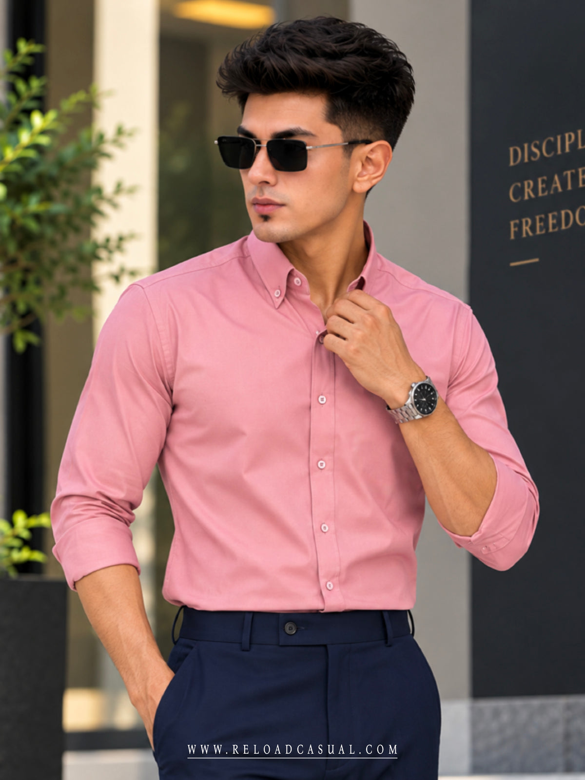 Soft Dobby Imp Shirt + Lachka Stretch Bootcut Pants