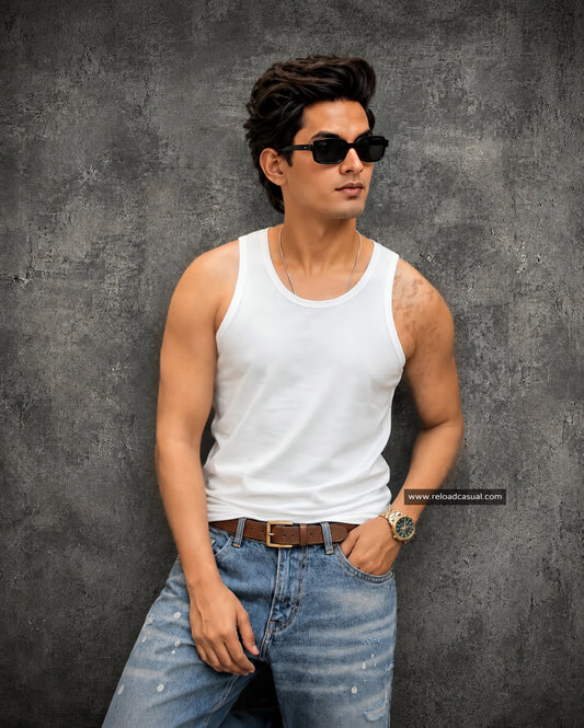 Essential Solid Cotton Muscle Tank