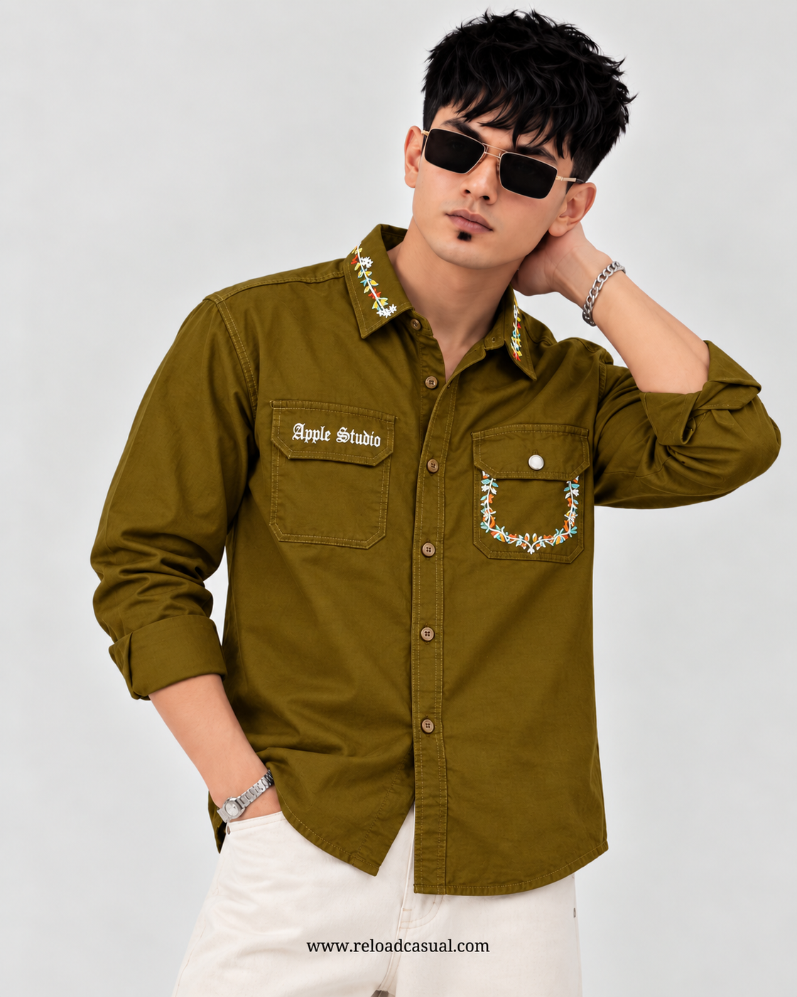 Embroidery Design Rfd Denim Shirt
