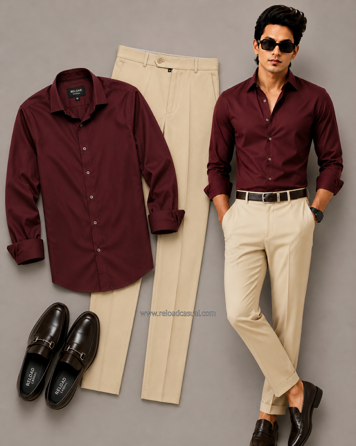 Prime Plain Men’s Shirt + Men’s Waist Adjustable Pants