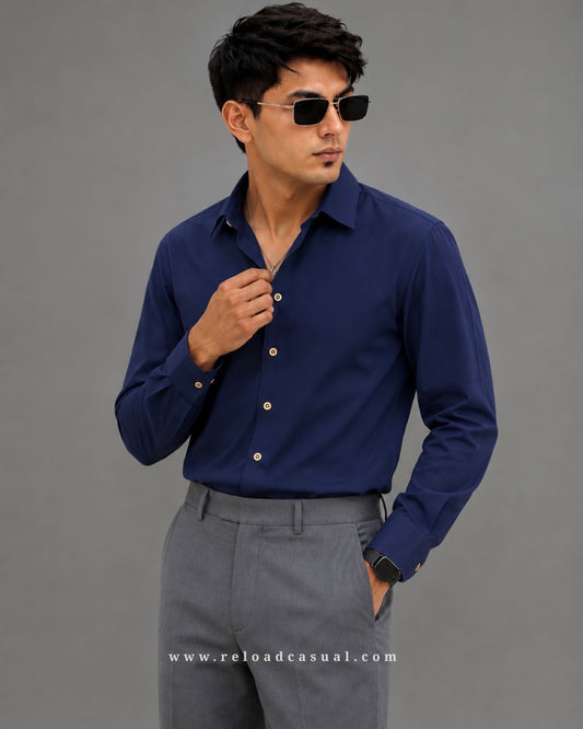 Premium Plain Slim Fit Shirt + Adjustable Pant Combo