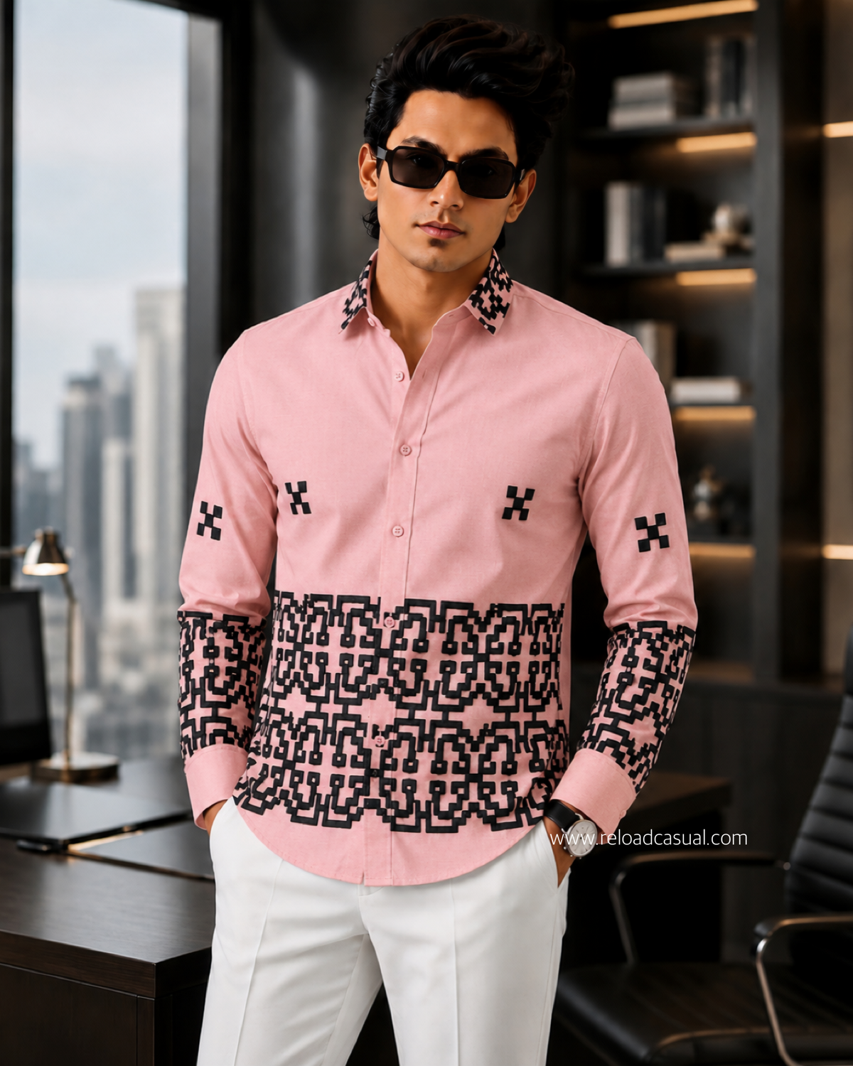 Regal Thread Maze Linen Shirt