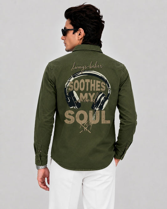 Designer Graphic Flap Pocket Shirt Back Design