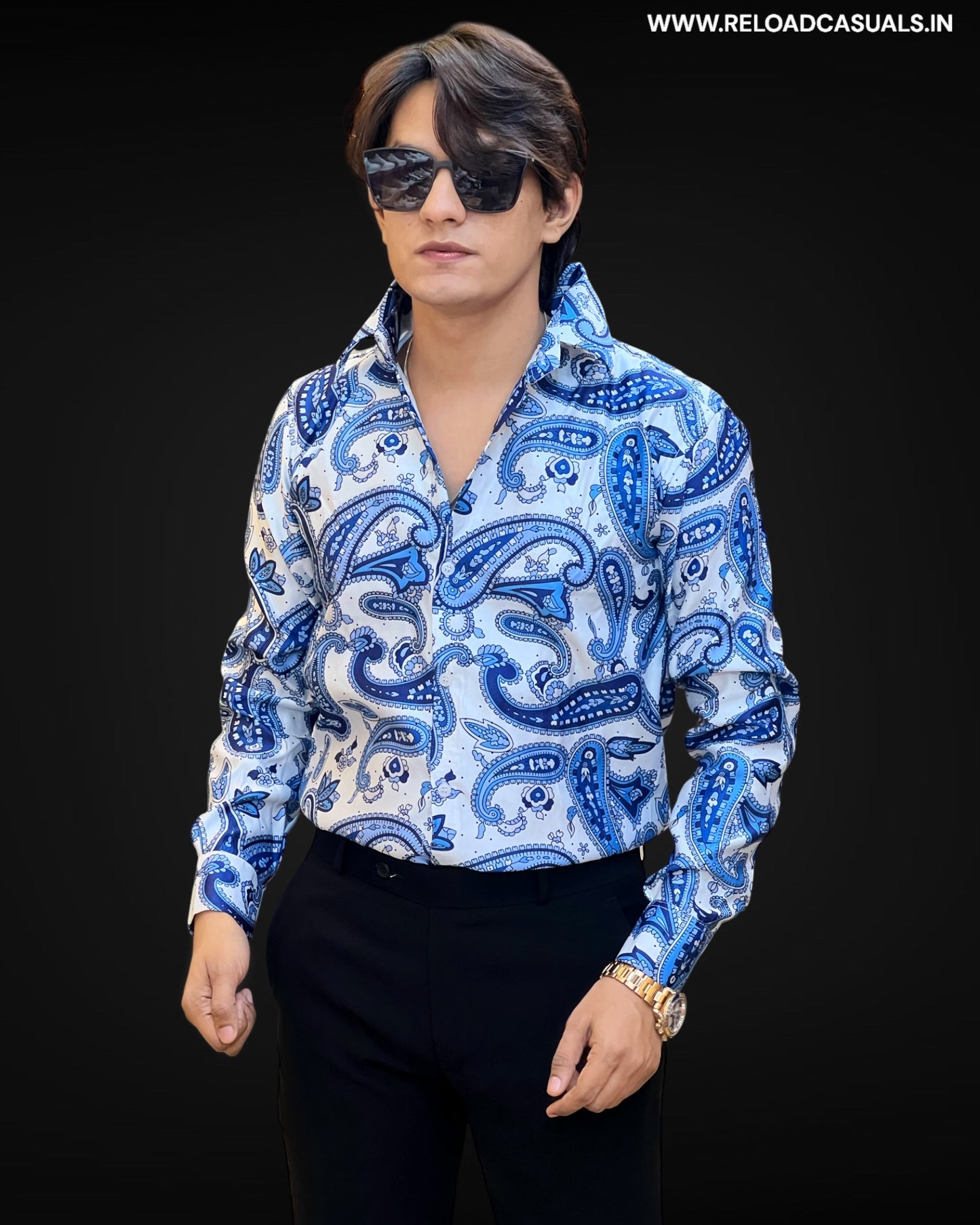 Royal Swirl Paisley Shirt