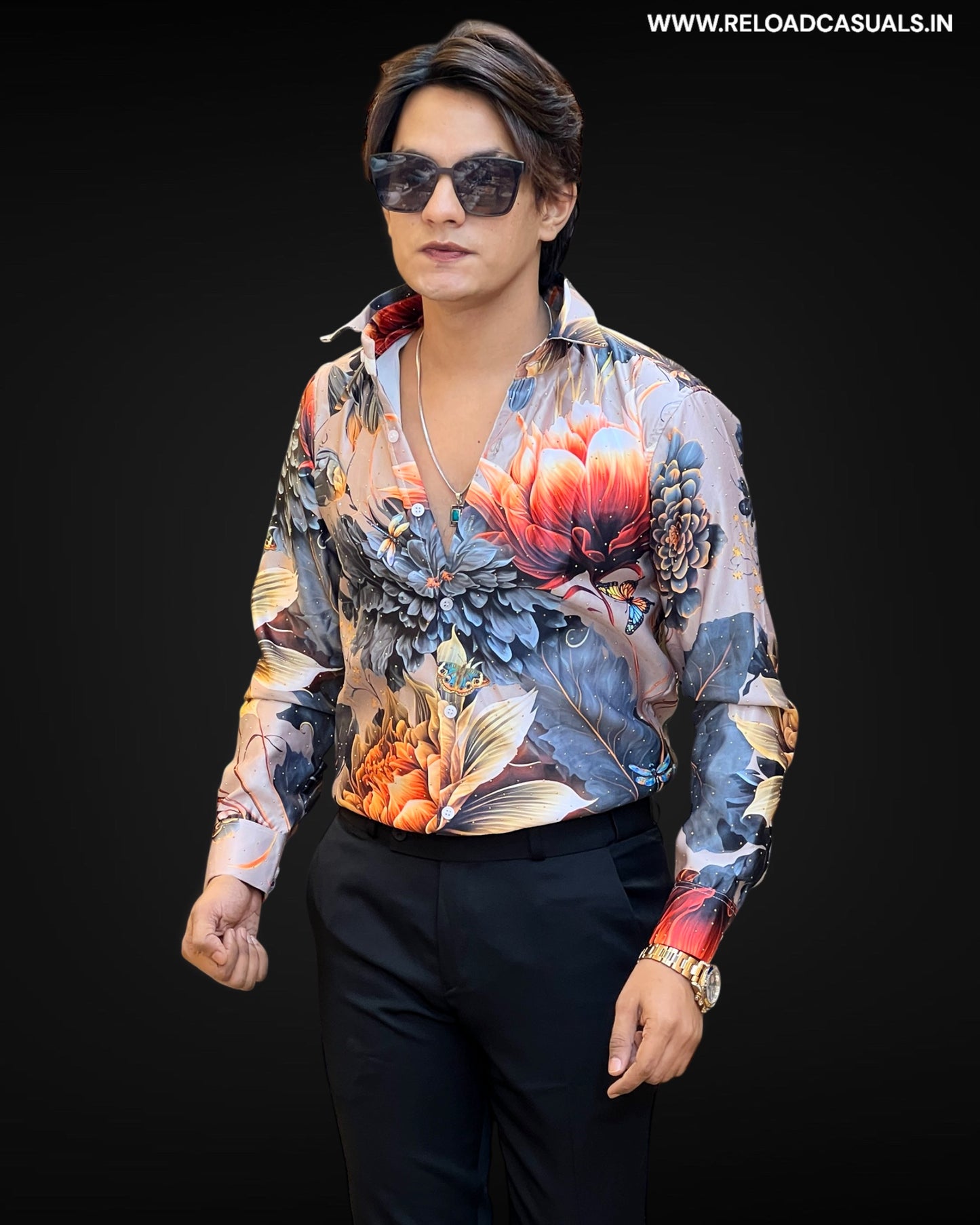 Floral Majesty Designer Shirt