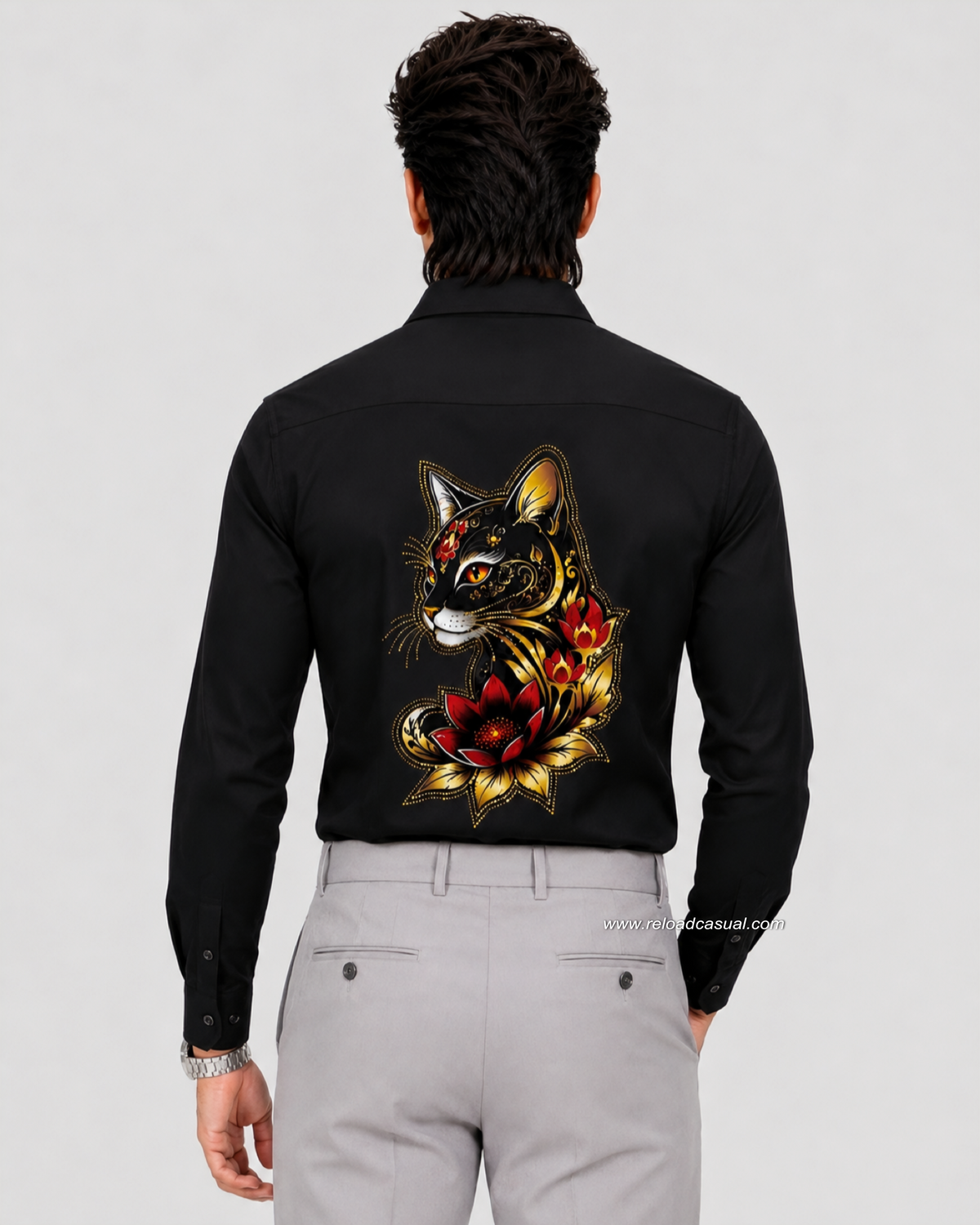 Cat Sequence Casual Shirt