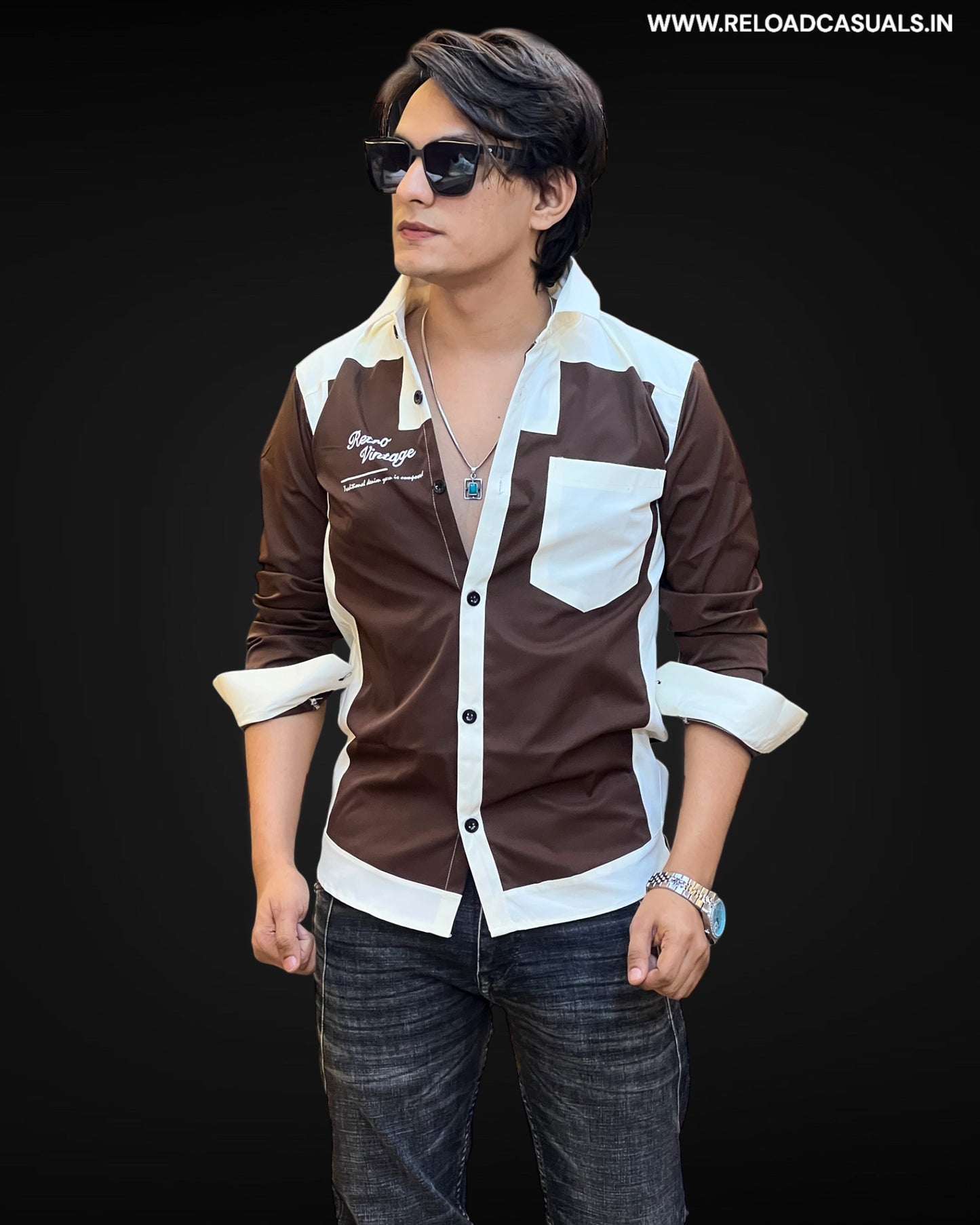 Retro Vintage Dual-Tone Shirt
