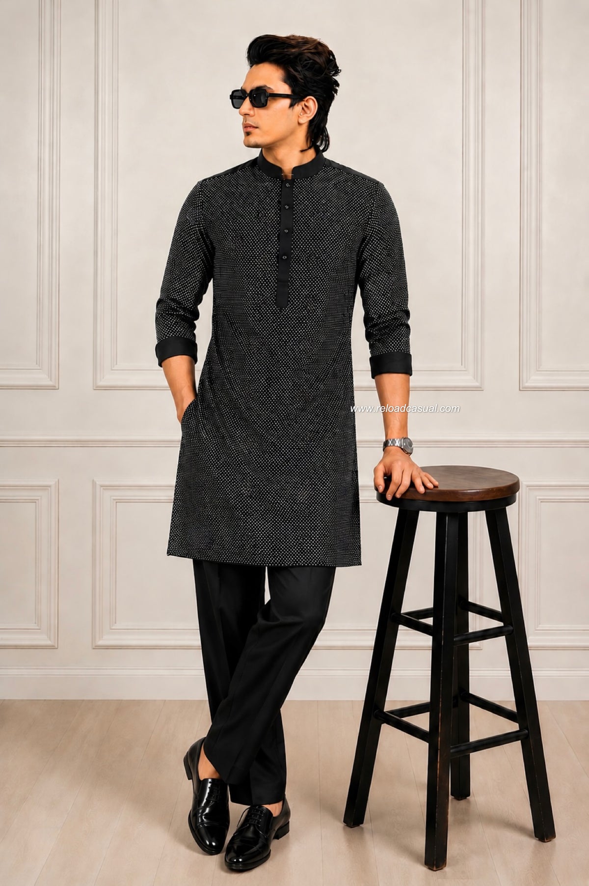 Midnight Sparkle Kurta Set