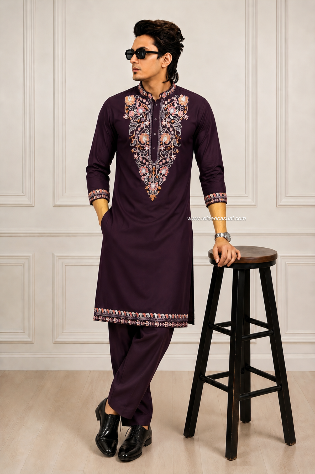 Imperial Threadwork Kurta Pyjama Set