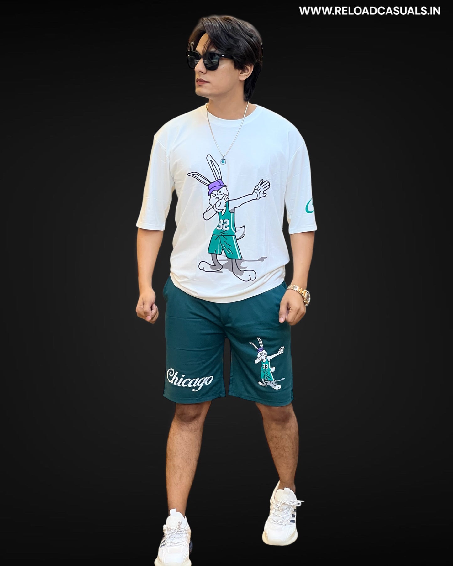 Dabbing Bunny Shorts Set - Combo