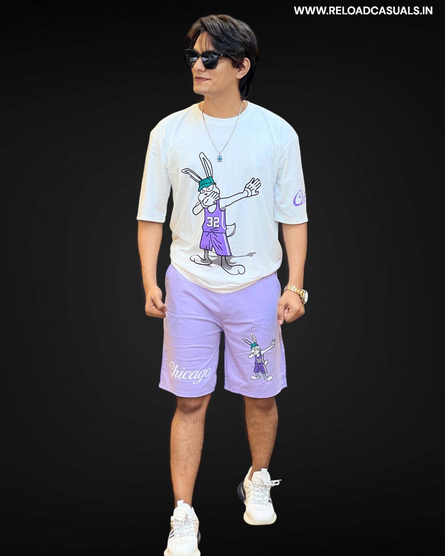 Dabbing Bunny Shorts Set - Combo