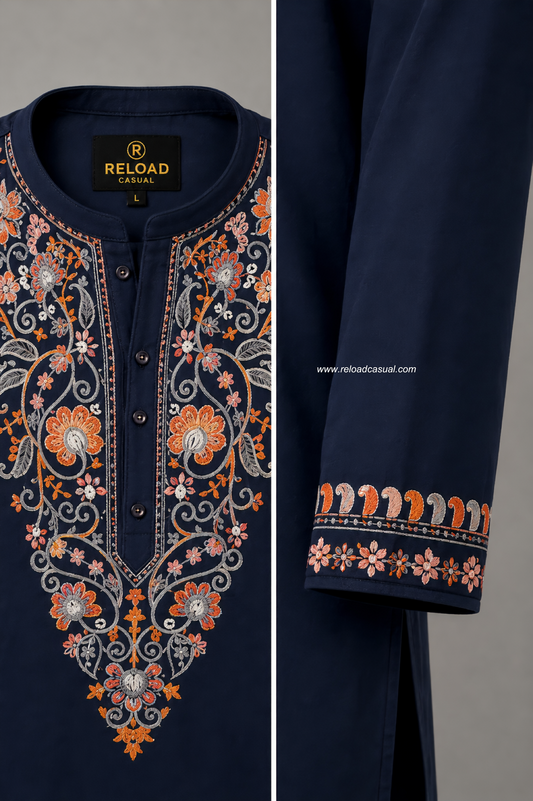 Imperial Threadwork Kurta Pyjama Set