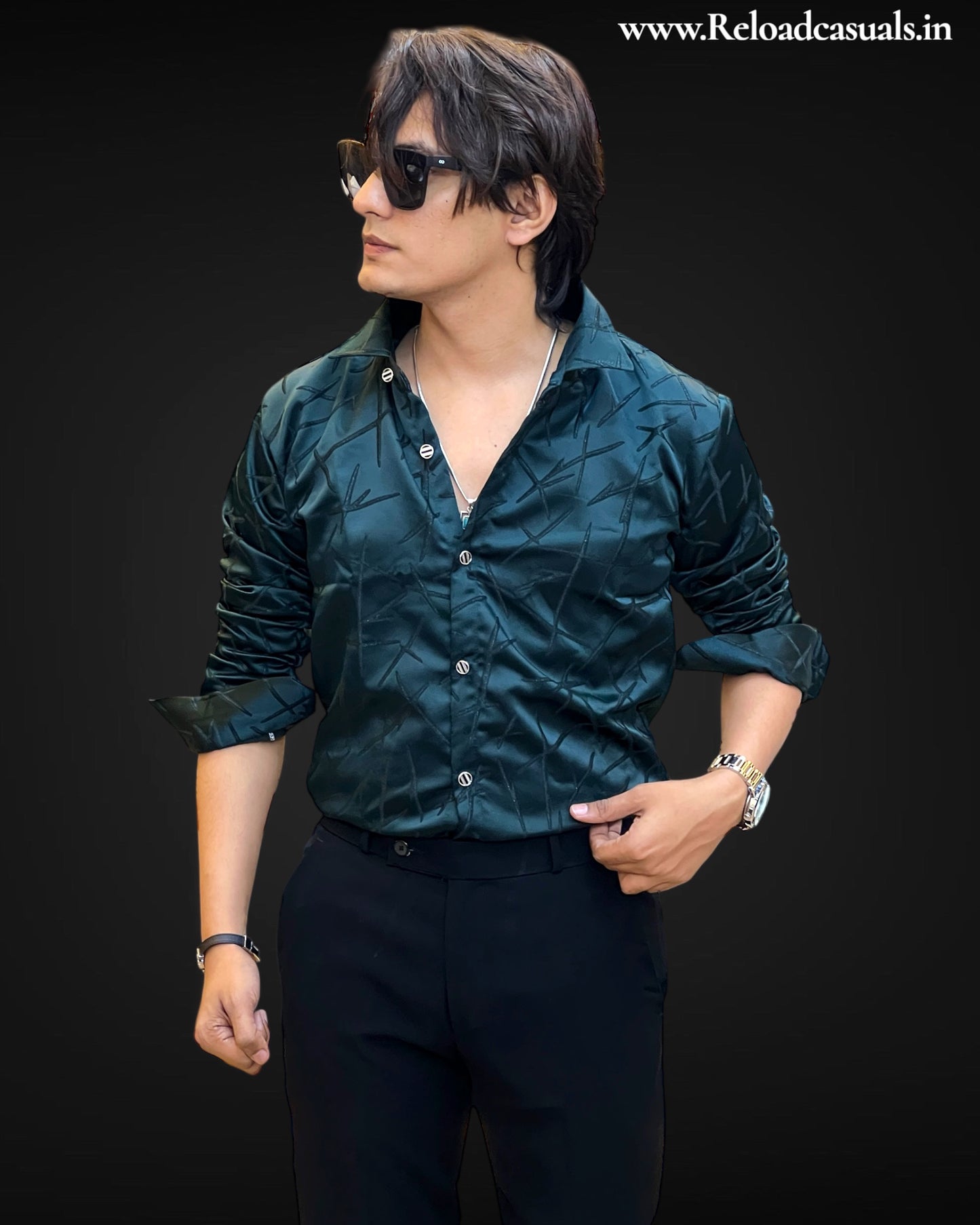 Shadow Luxe Geometric Shirt