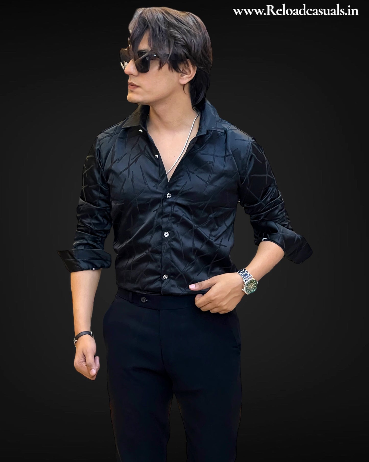 Shadow Luxe Geometric Shirt