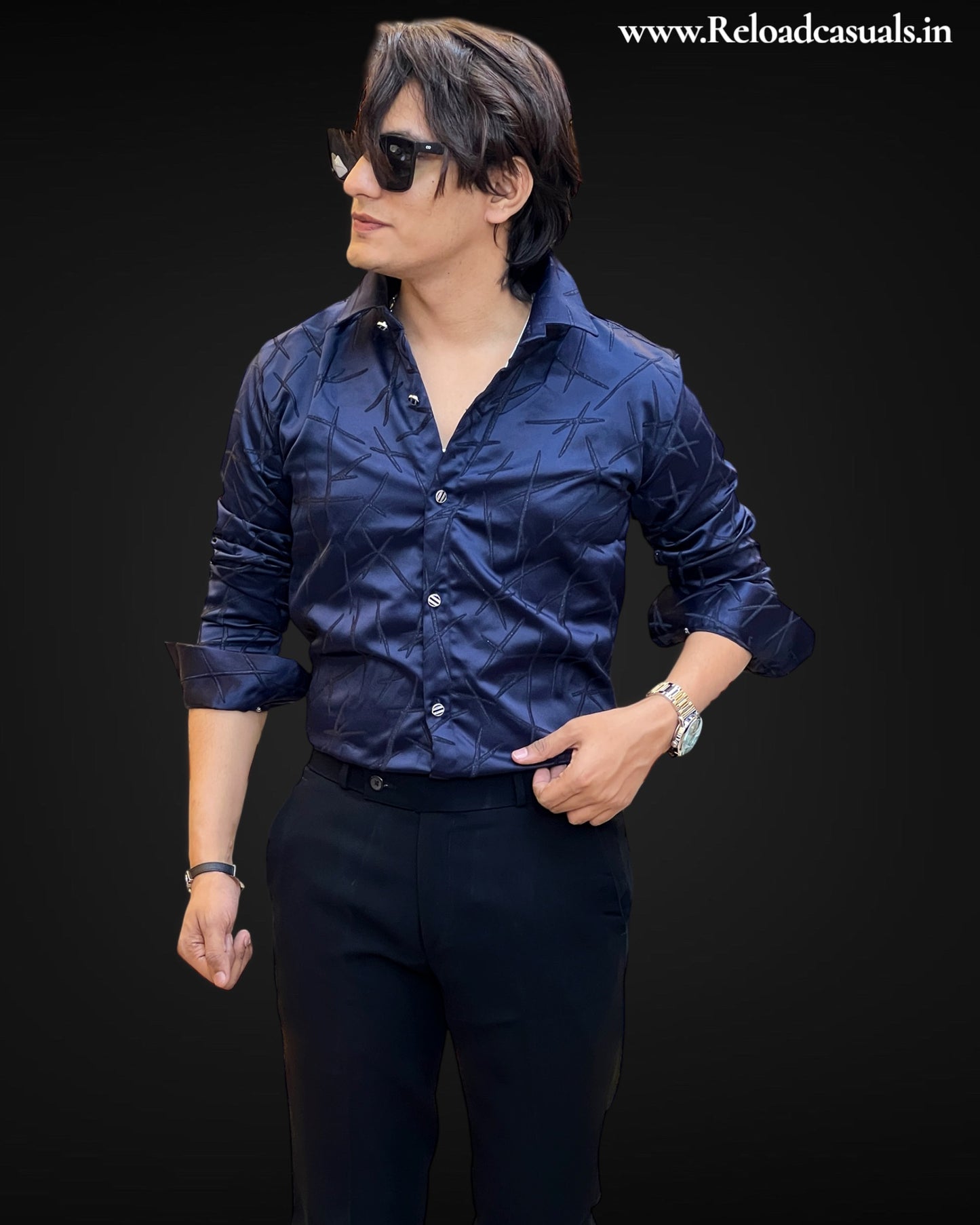 Shadow Luxe Geometric Shirt
