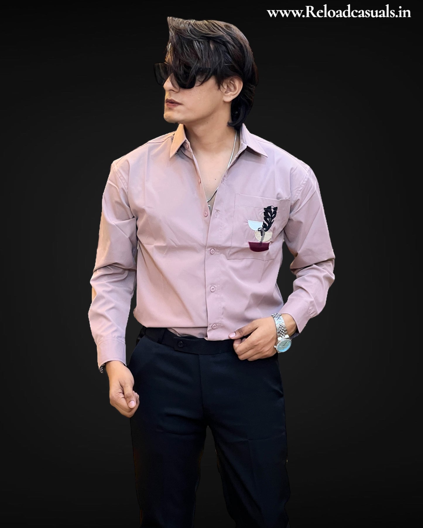 Elegant Embroidered Pocket Shirt