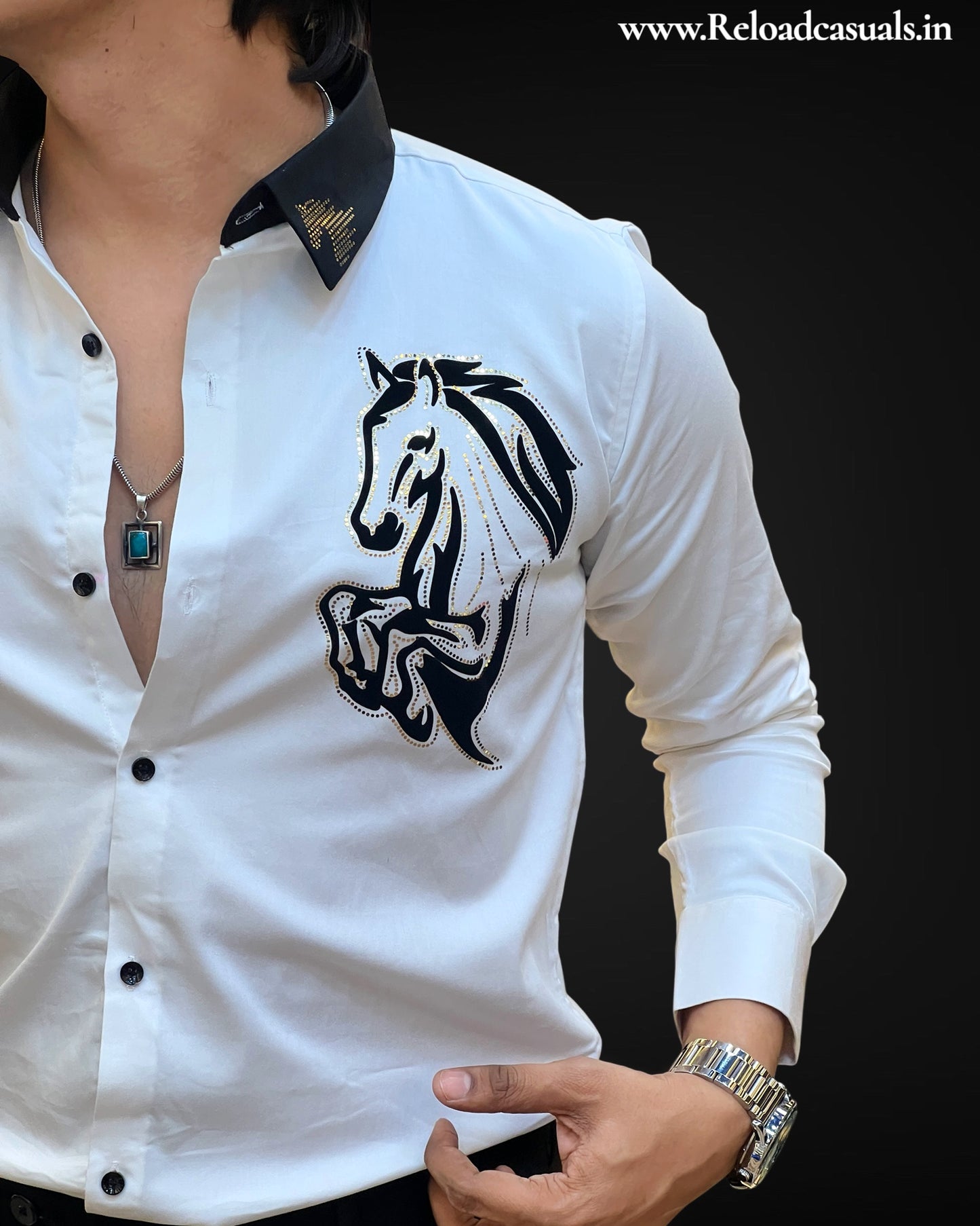 Gallop Velvet Casual Shirt