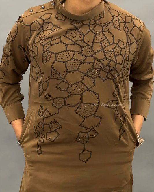 Geometric Print modern Textured kurta Combo