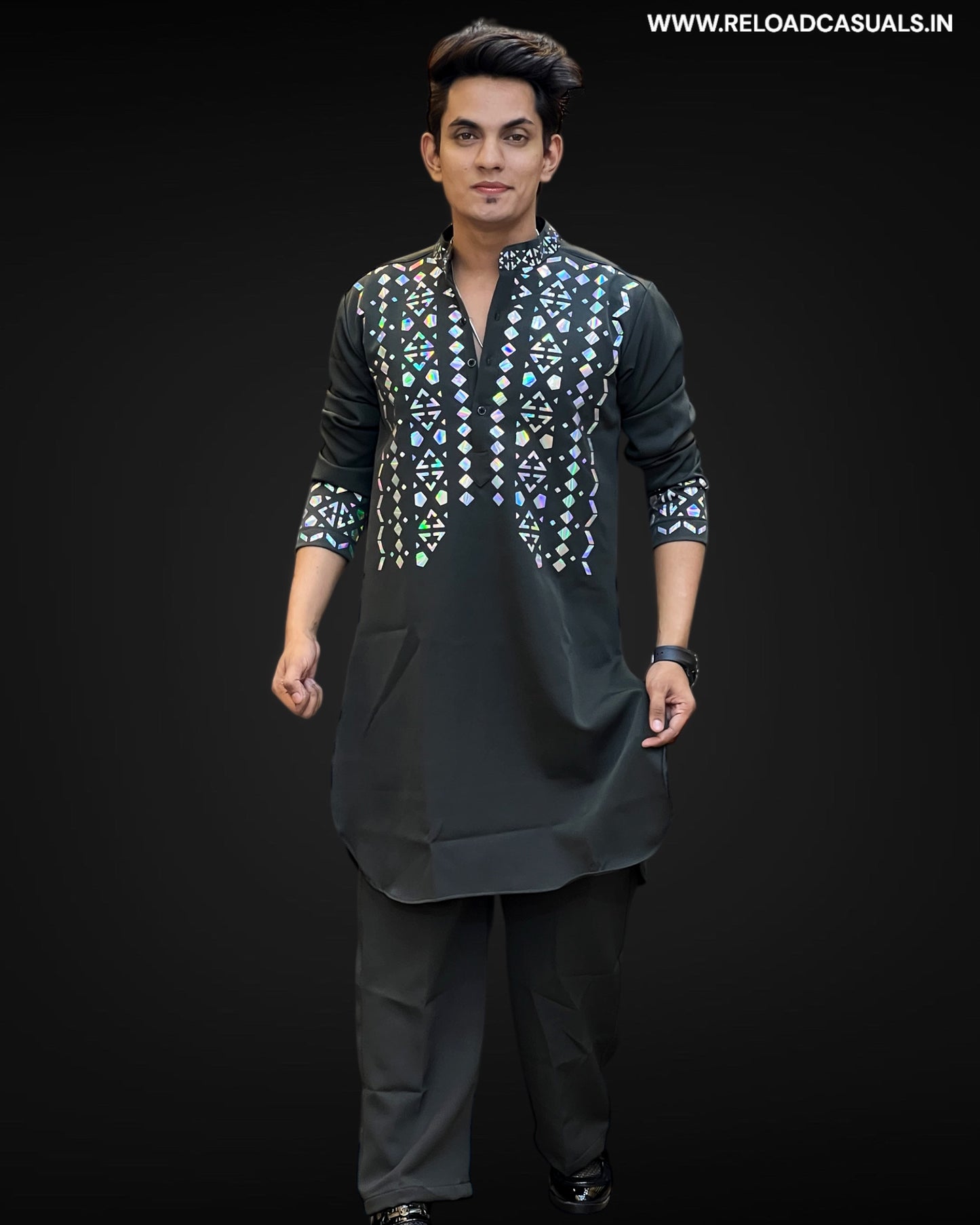 Celestial Design Kurta & Pyjama - Combo