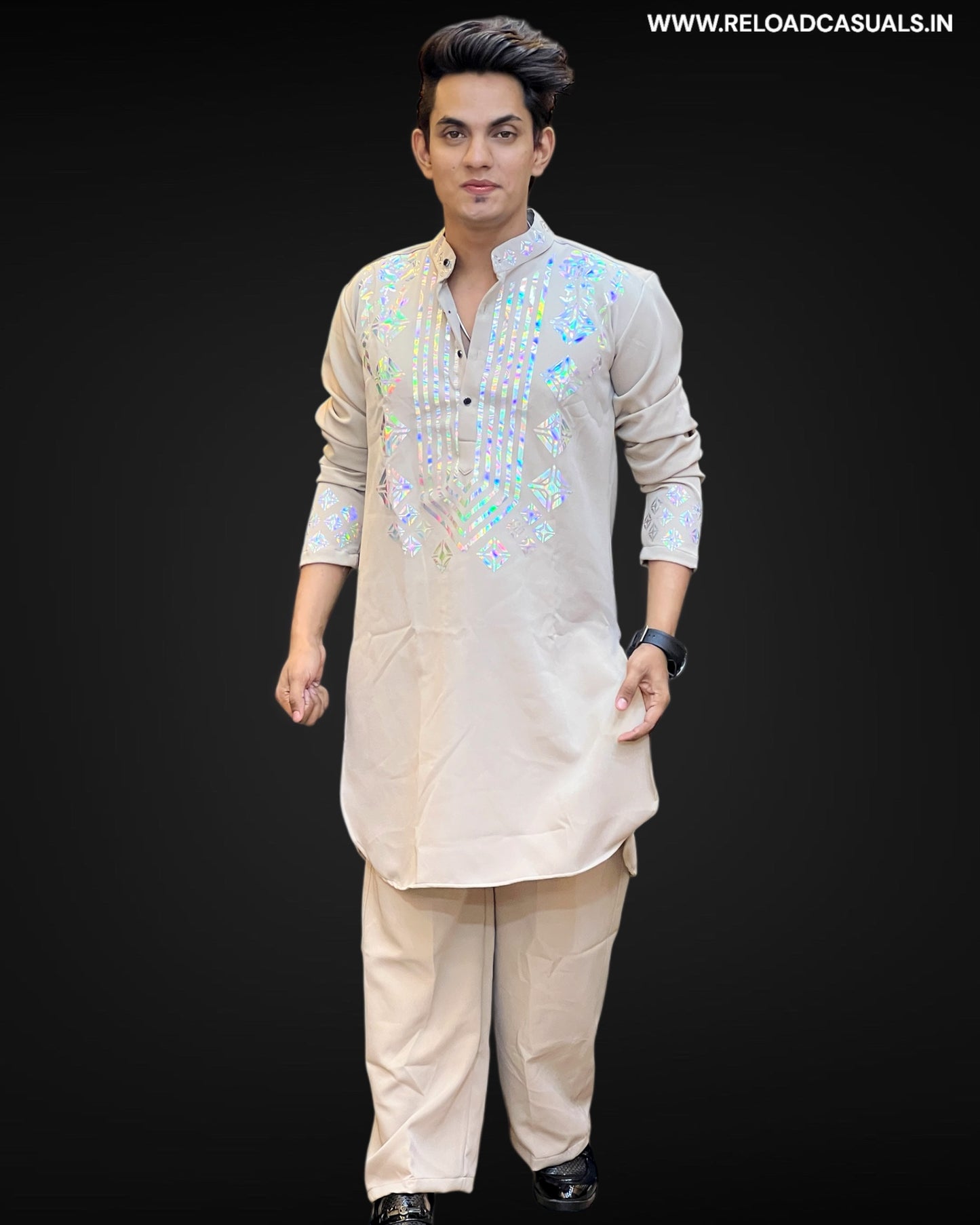 Royal Prism Design Kurta & Pyjama - Combo