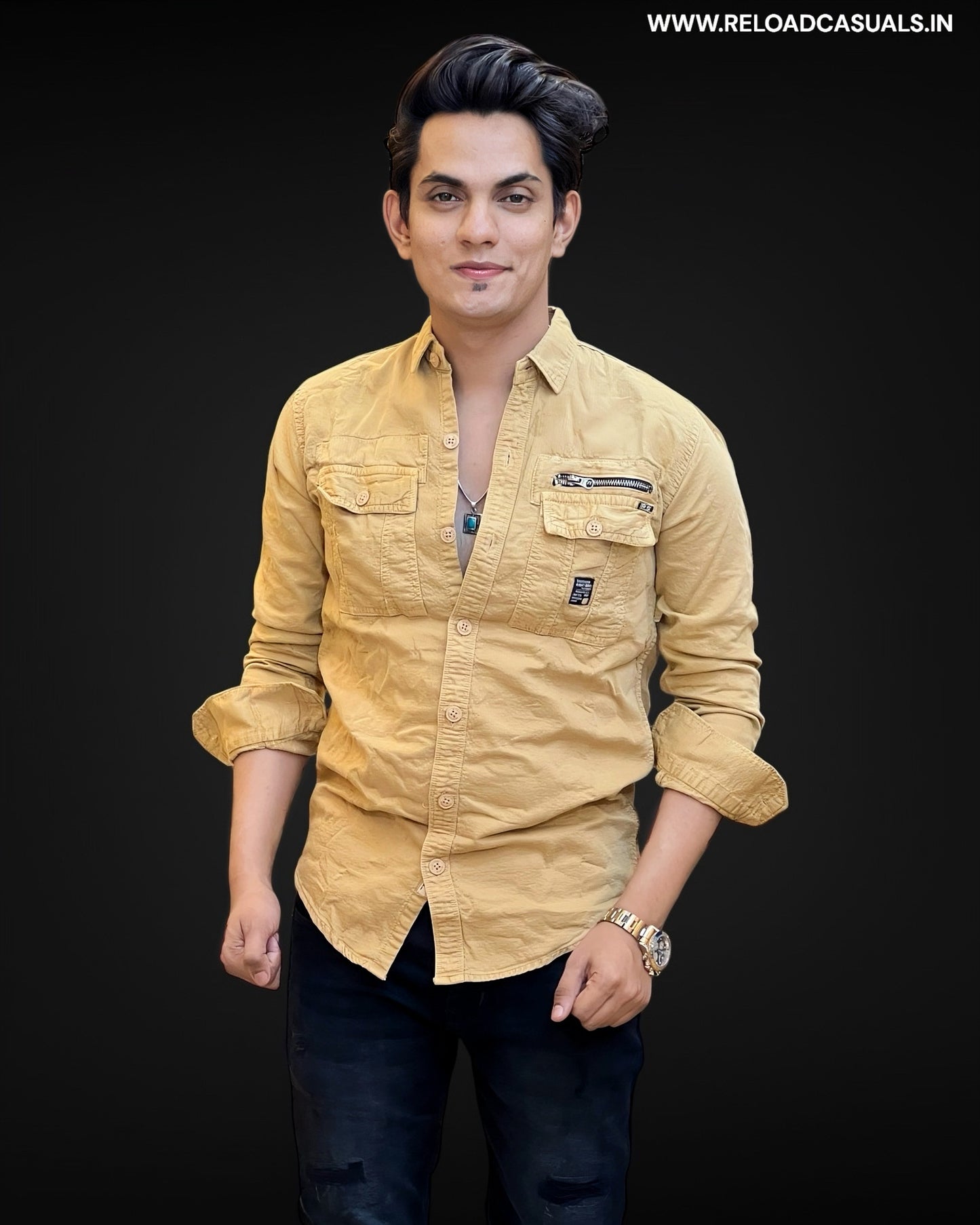 Zip-Pocket Utility Shirt