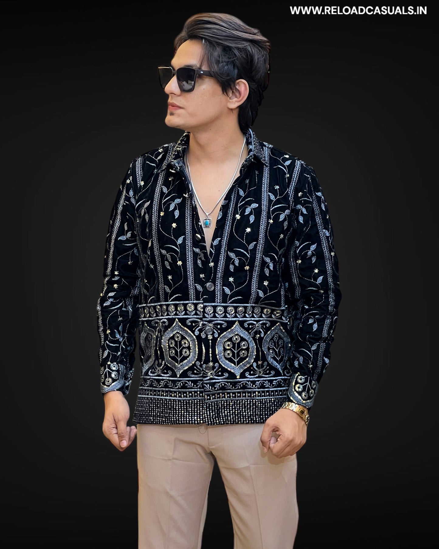 Leafy Sliver Designer Shirt