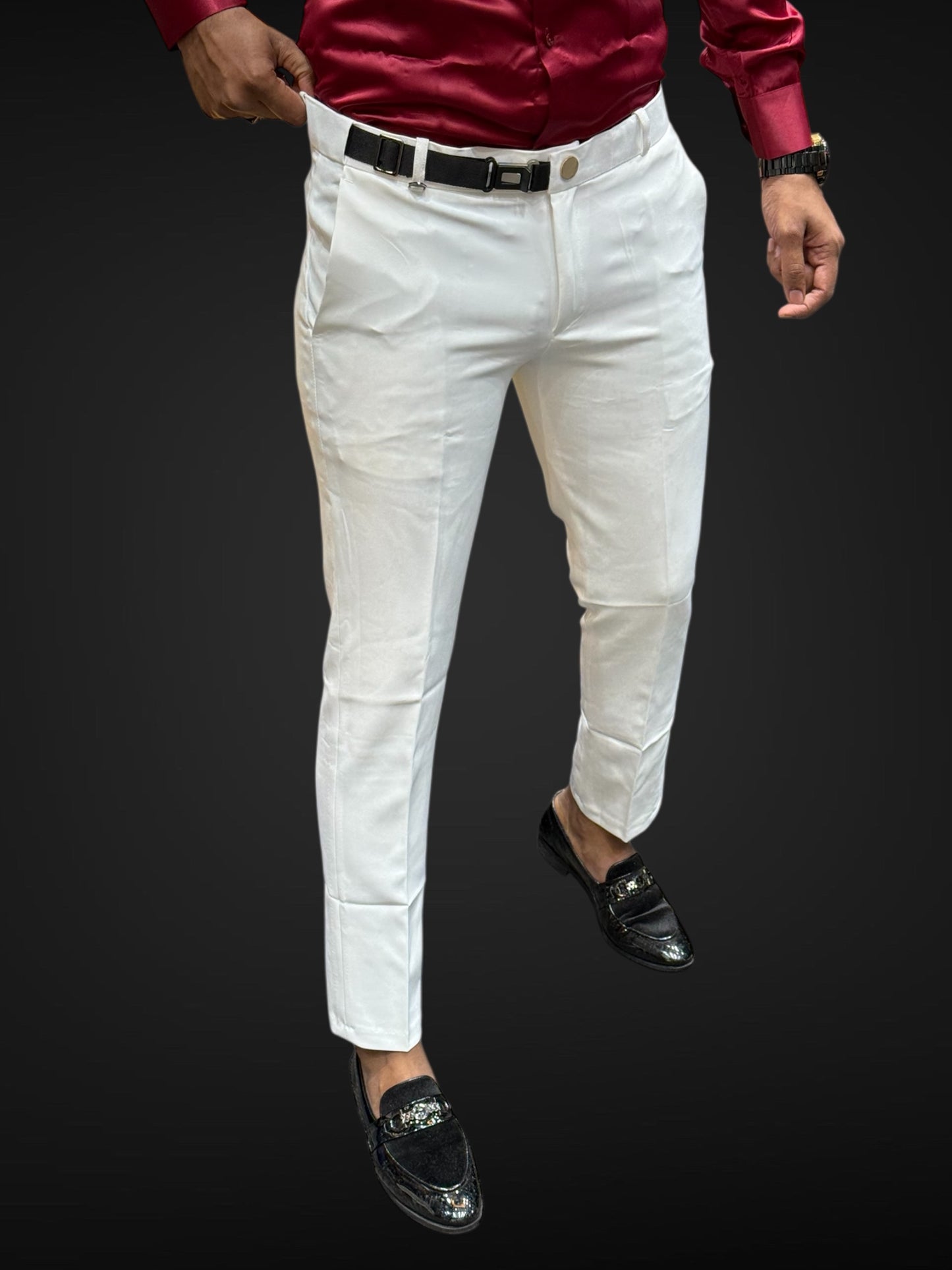 Premium Oneside Belt Korean Fabric Pant
