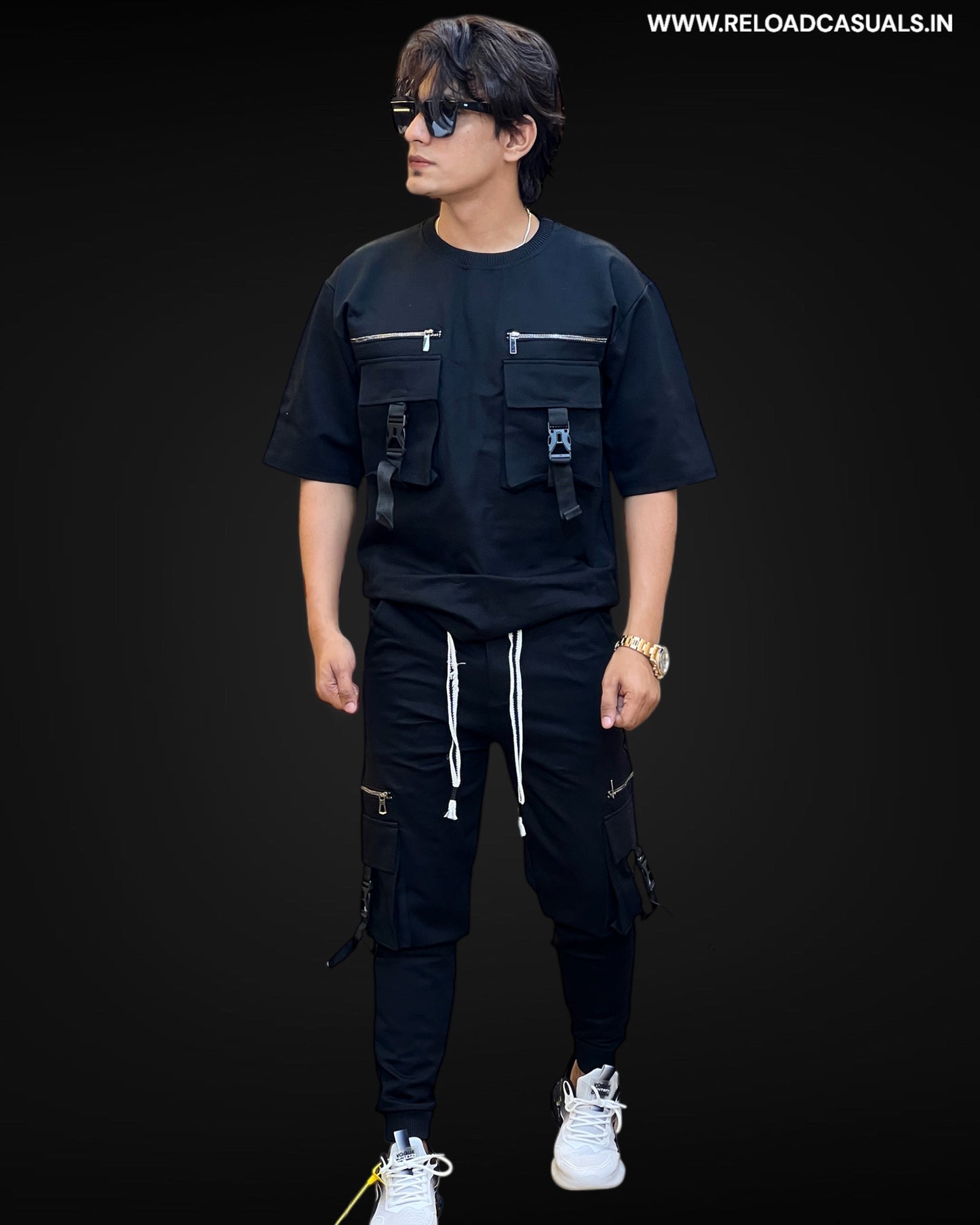 Flap Zip Pocket Style Full Track Suit - Combo