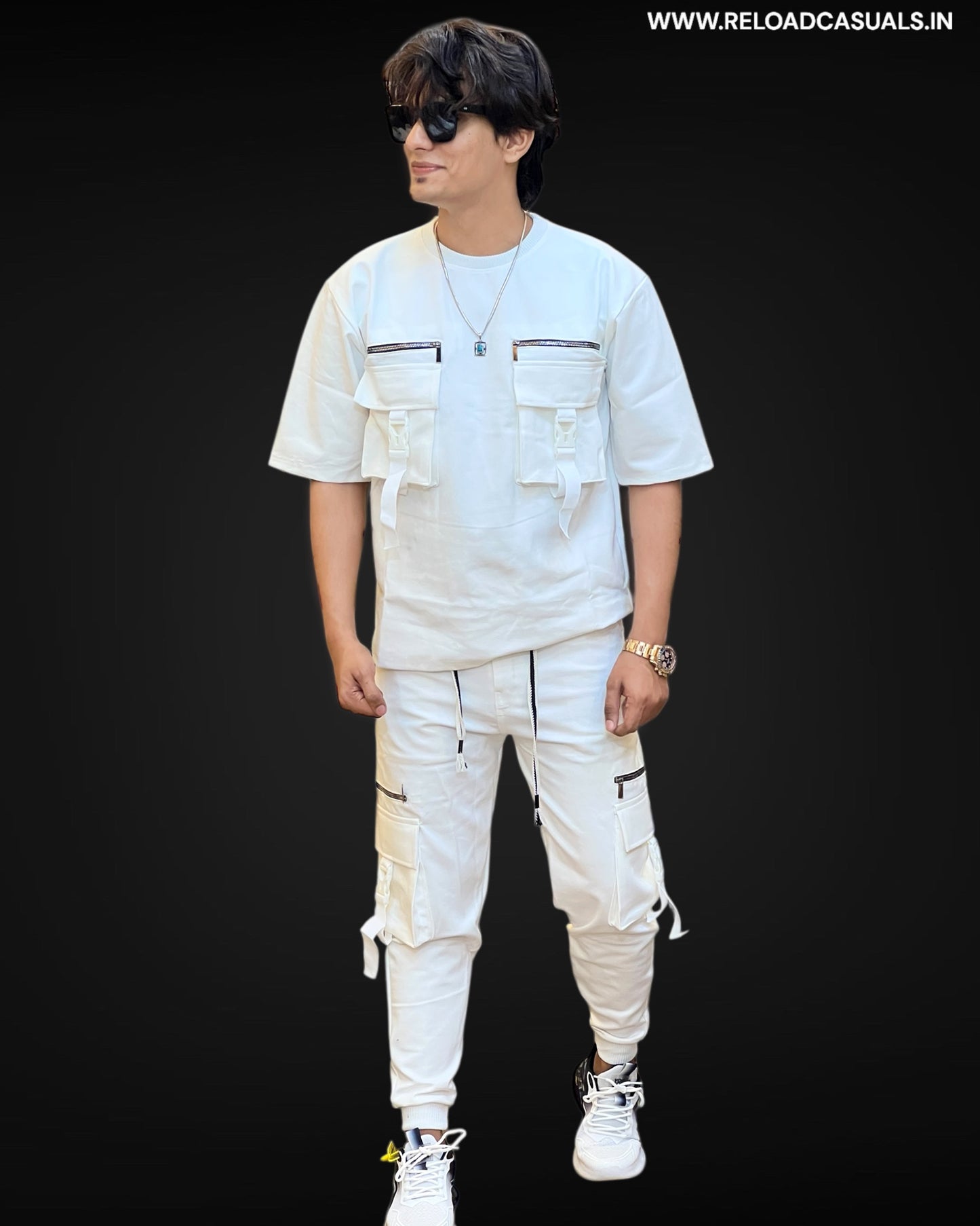 Flap Zip Pocket Style Full Track Suit - Combo