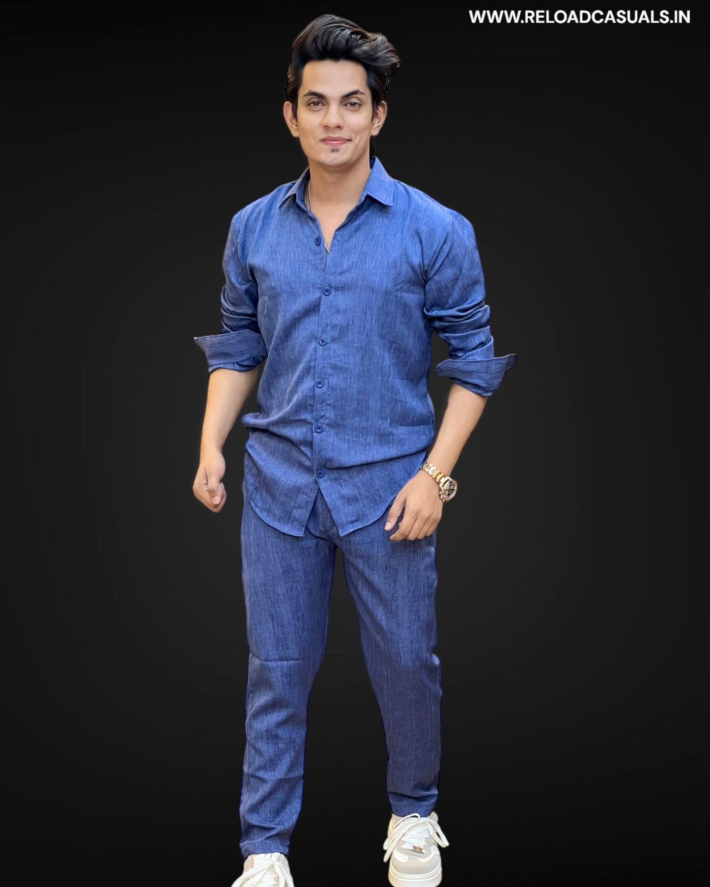 Ensemble Linen Fabric Full Track Suit - Combo