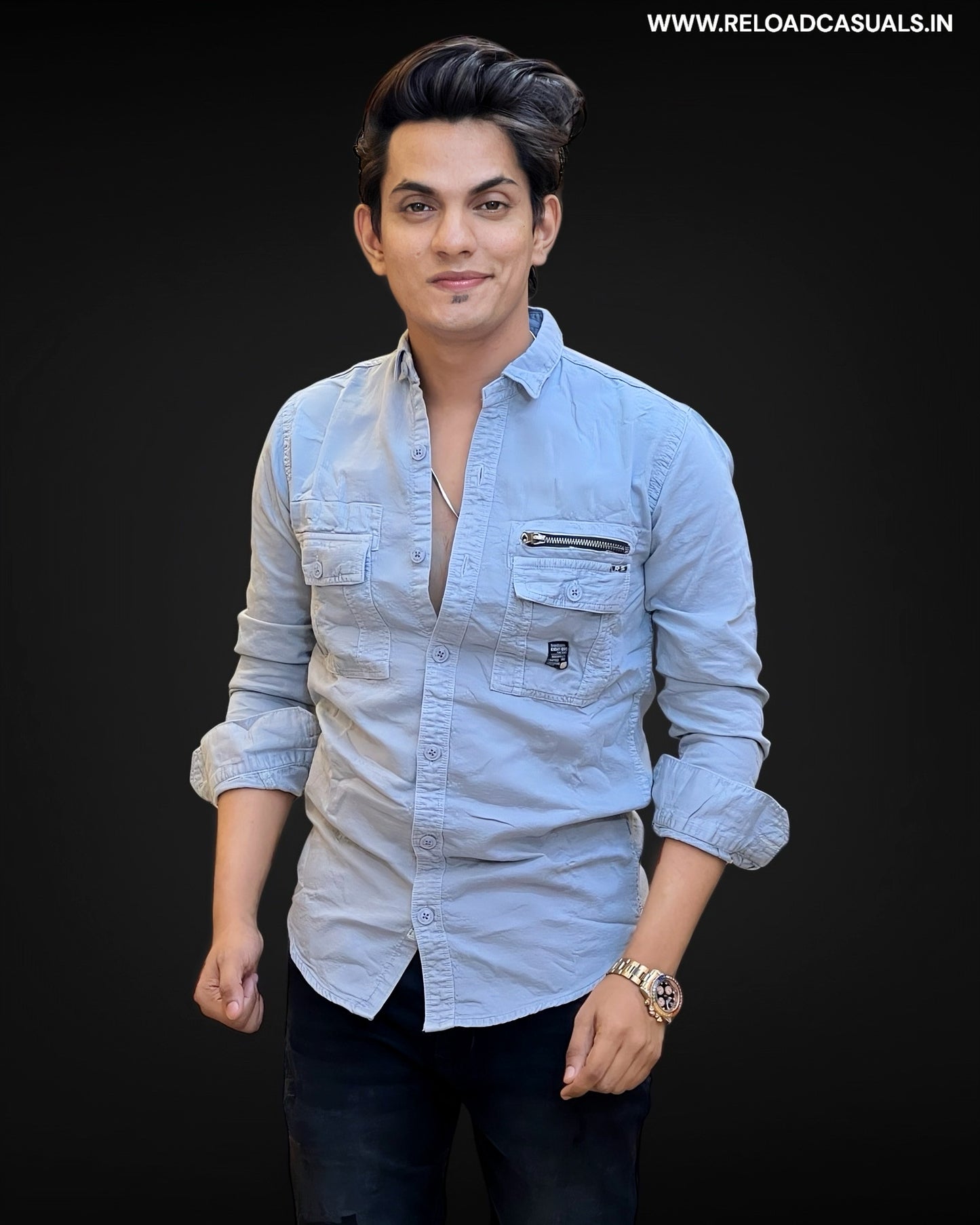 Zip-Pocket Utility Shirt