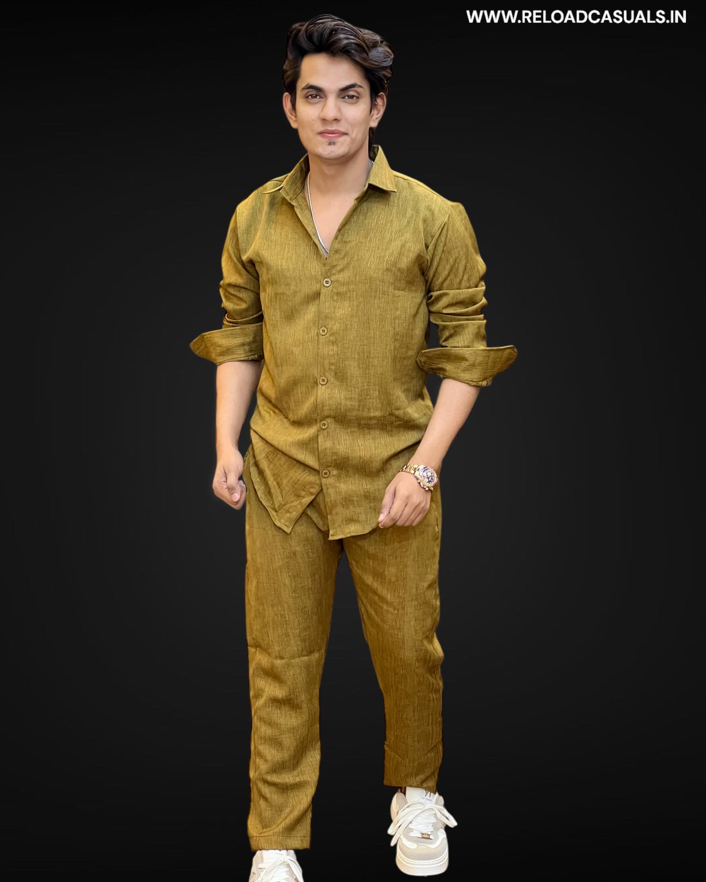 Ensemble Linen Fabric Full Track Suit - Combo