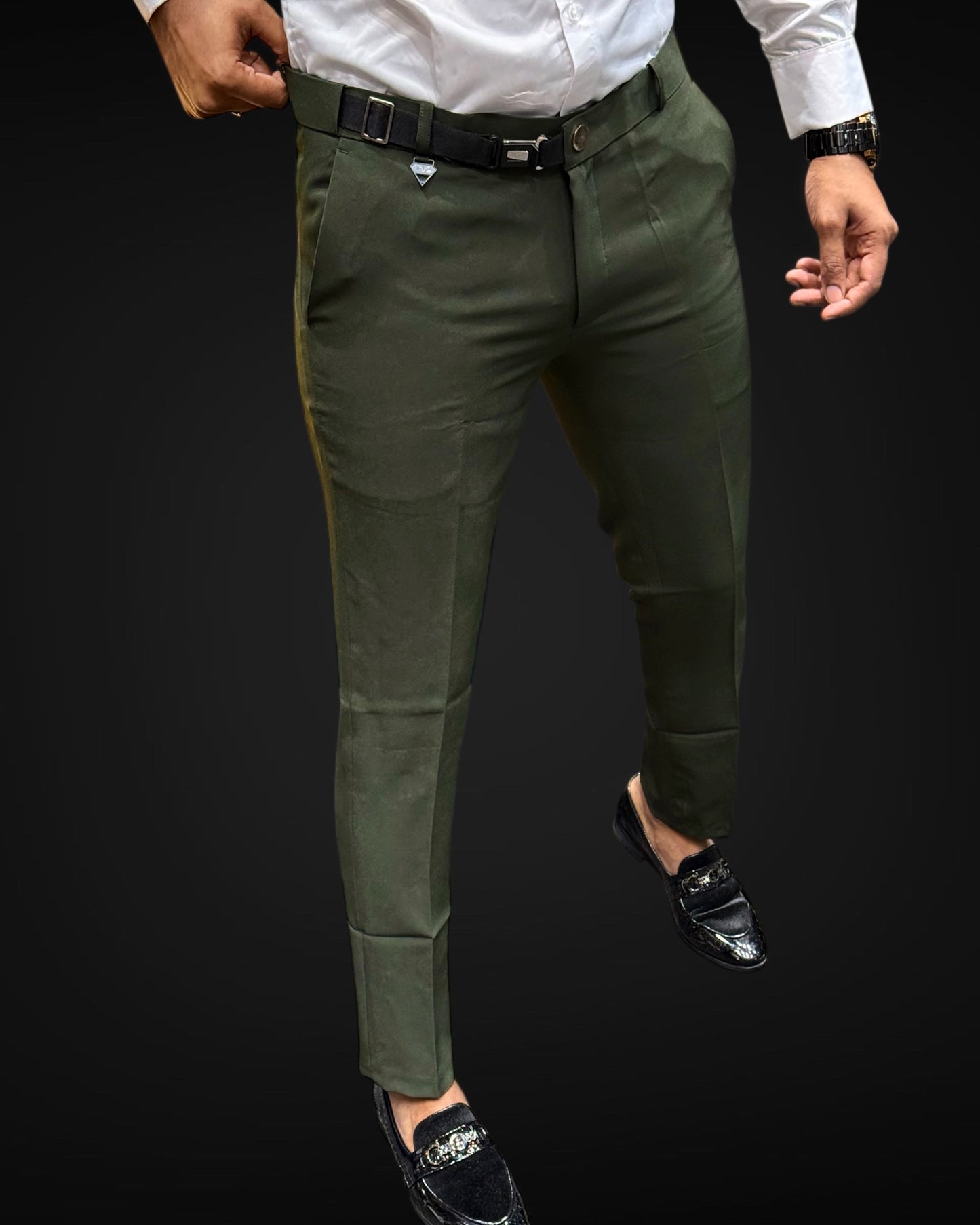 Premium Oneside Belt Korean Fabric Pant