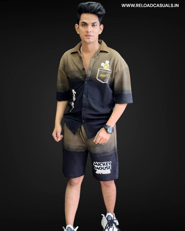 Micky Dual Color Shorts Set - Combo