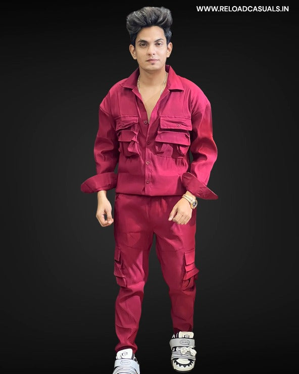 Front Four Pocket Full Track Suit - Combo