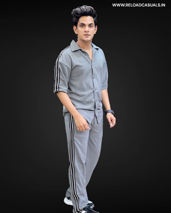 Canyonn Black White Stripe Full Track Suit - Combo