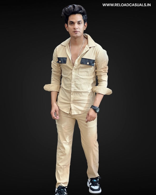 Leather Patch Full Track Suit - Combo