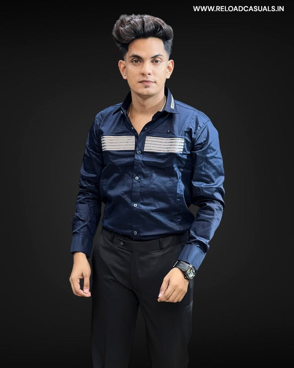 H5 Stripe Imp Satin Shirt