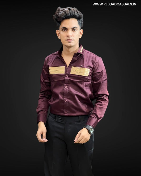 H5 Stripe Imp Satin Shirt