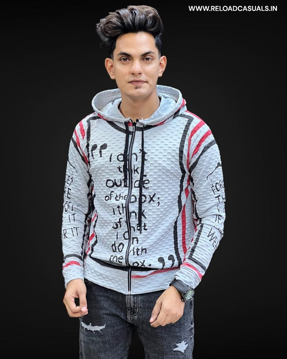 Border Line Think Zip Hoodie