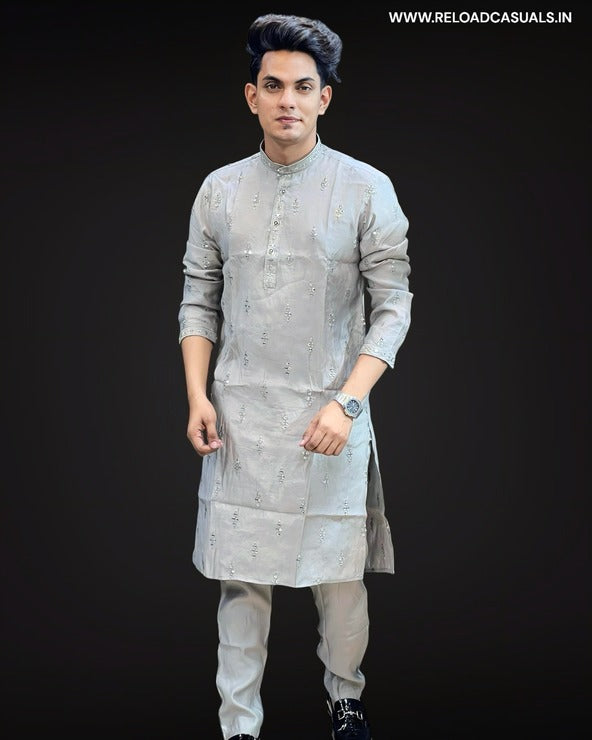 Argyle Pattern Kurta & Pyjama - Combo