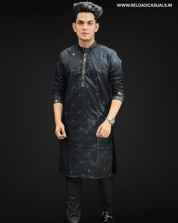 Triangle Pattern Kurta & Pyjama - Combo