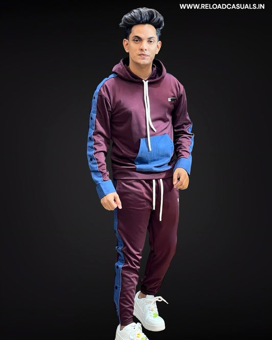 Dual Color Hoodie Track Suit - Combo