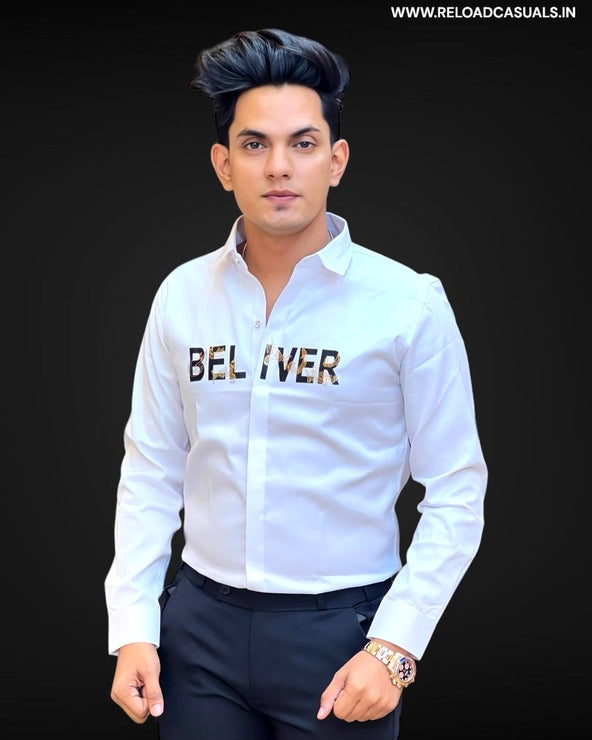 Golden BlVR Satin Shirt