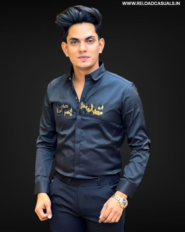 Golden BlVR Satin Shirt