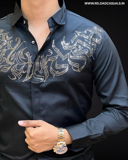 Tatto Design Satin Shirt