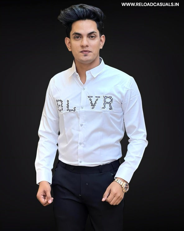 Center BLVR Satin Shirt